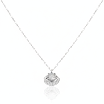 18K Gold Plated Clam Shell Pendant Necklace - Love Mi