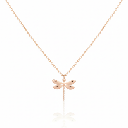 18K Gold Plated Dragonfly Pendant Necklace - Love Mi