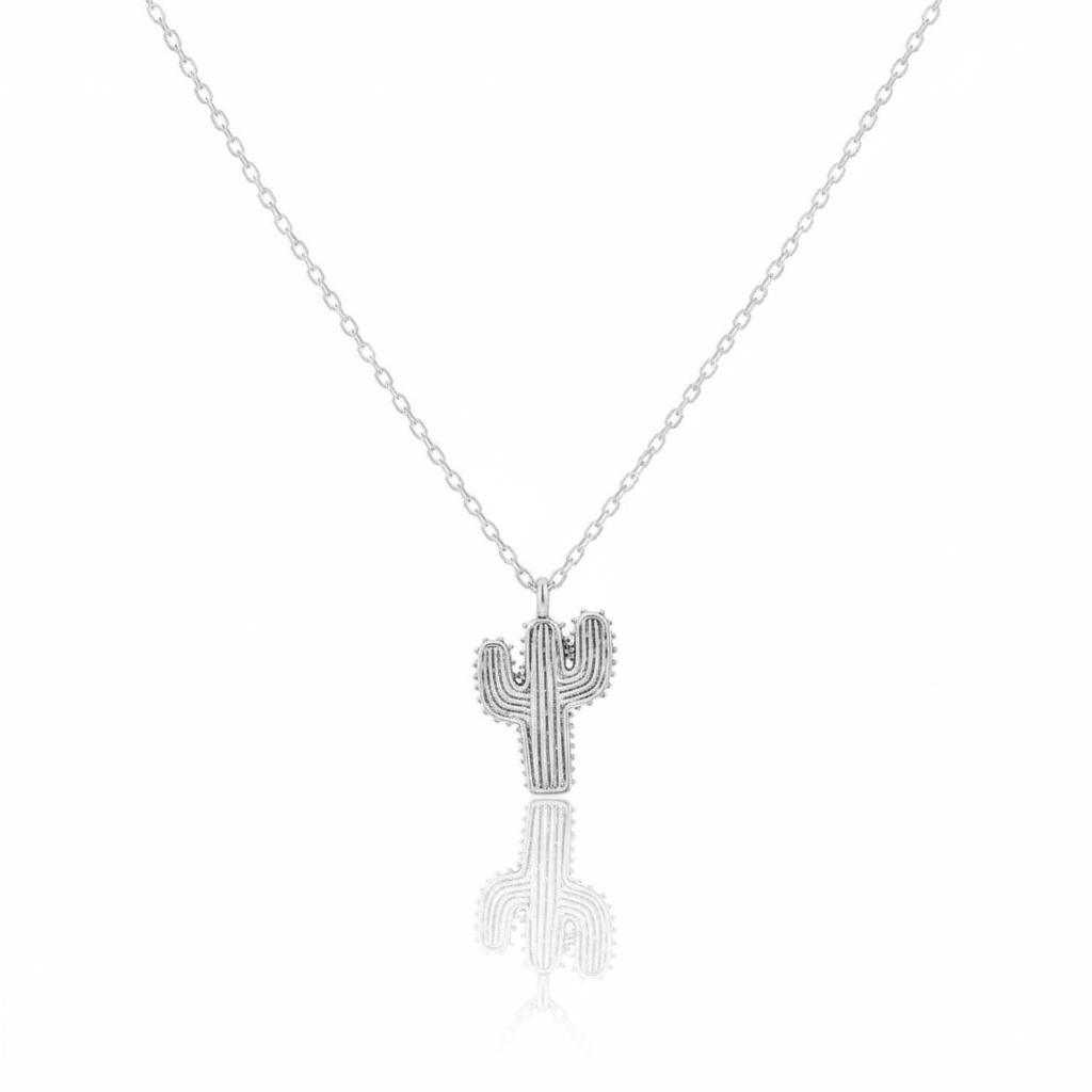 18K Gold Plated Cactus Pendant Necklace - Love Mi