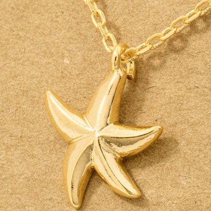 18K Gold Plated Star Pendant Necklace - Love Mi