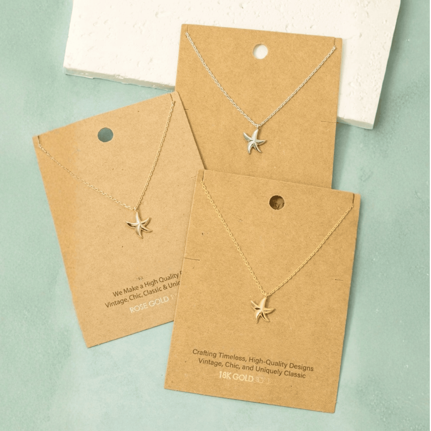 18K Gold Plated Star Pendant Necklace - Love Mi