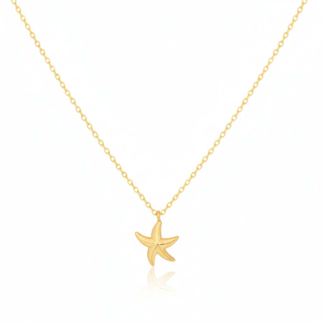 18K Gold Plated Star Pendant Necklace - Love Mi