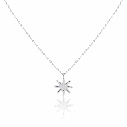 18K Gold Plated Matte Finish Sun Pendant Necklace - Love Mi