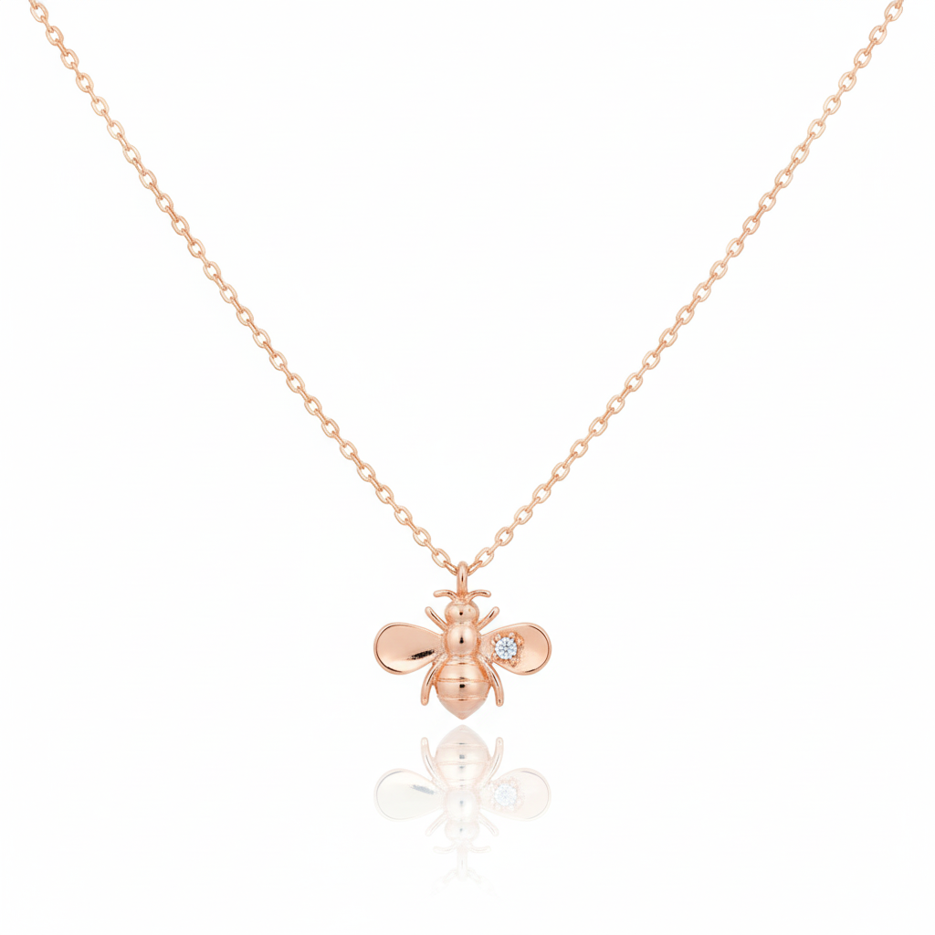 18K Gold Plated Bee Pendant Necklace - Love Mi