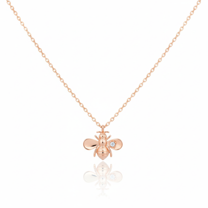 18K Gold Plated Bee Pendant Necklace - Love Mi