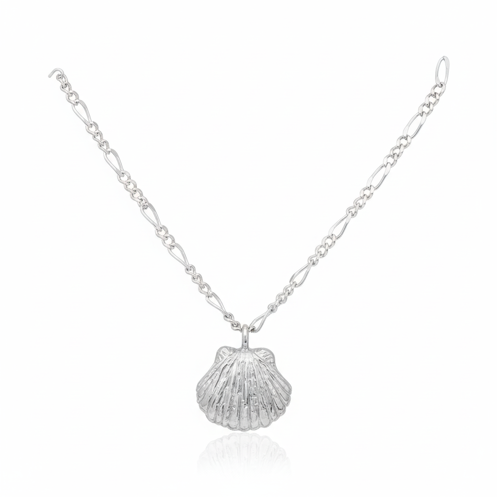 18K Gold Plated Clam Shell Pendant Necklace - Love Mi