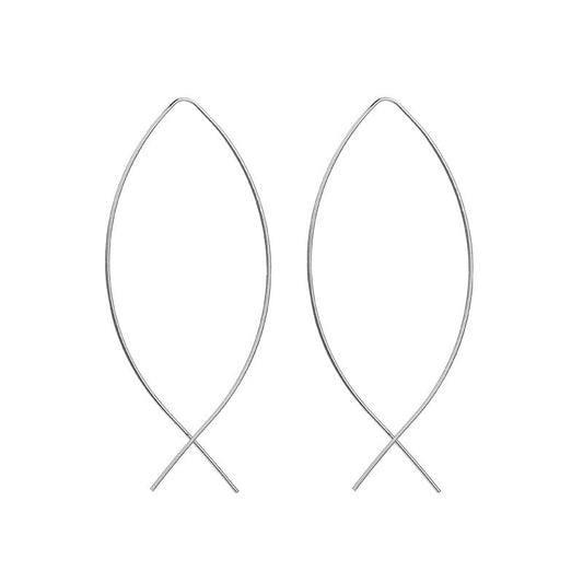 fashion geometric plating alloy no inlaid earrings - Love Mi