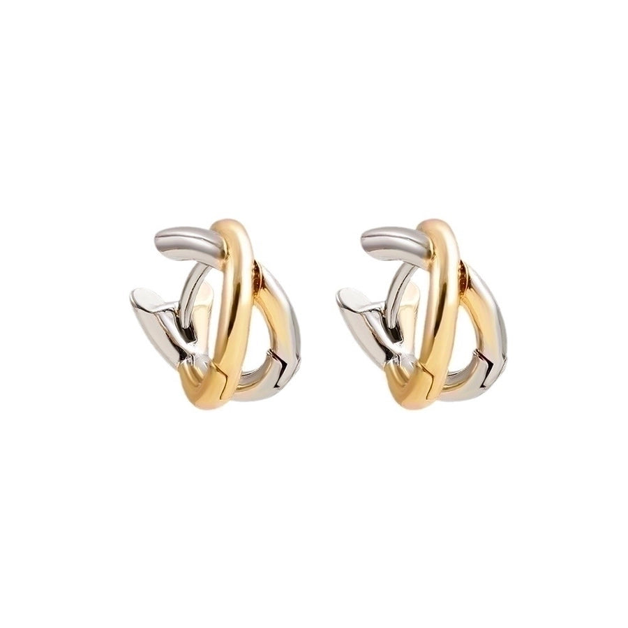 1 Pair Simple Style Classic Style Color Block Plating Copper Gold Plated Ear Studs - Love Mi