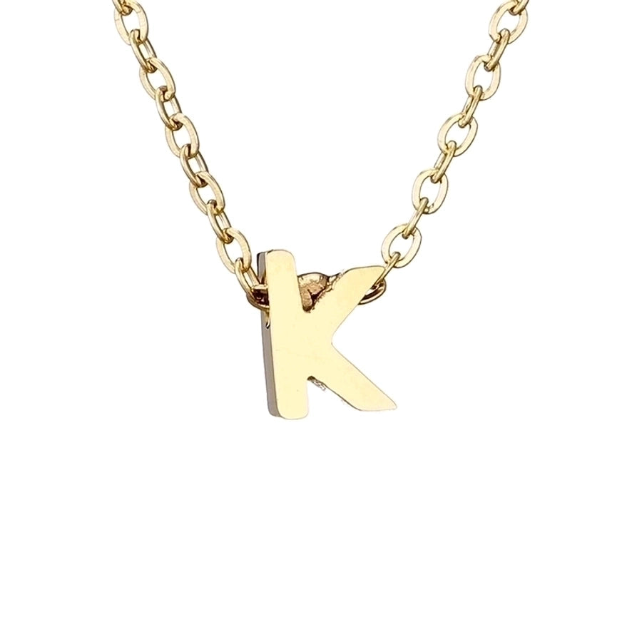 fashion letter stainless steel titanium steel plating necklace - Love Mi