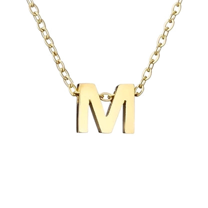 fashion letter stainless steel titanium steel plating necklace - Love Mi