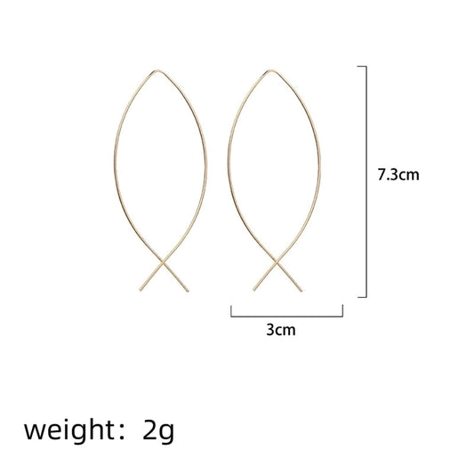 fashion geometric plating alloy no inlaid earrings