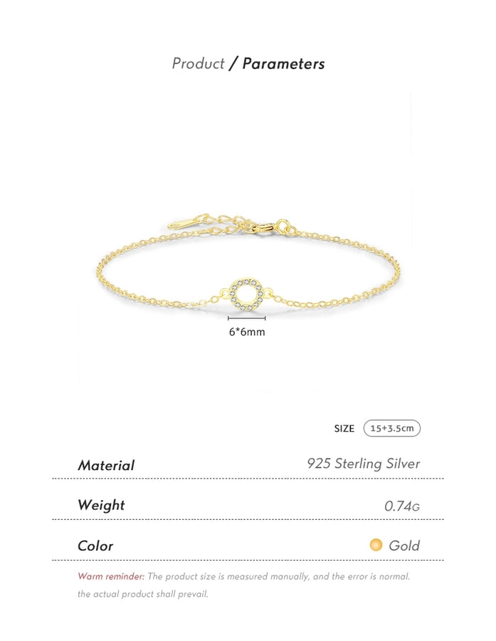 925 Sterling Silver Bracelets IG Style Simple Style - Love Mi