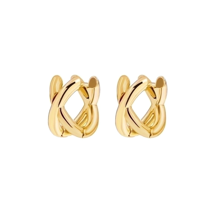 1 Pair Simple Style Classic Style Color Block Plating Copper Gold Plated Ear Studs - Love Mi