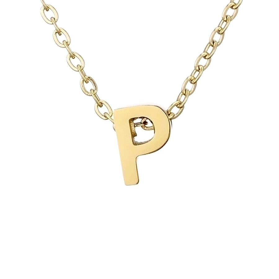 fashion letter stainless steel titanium steel plating necklace - Love Mi