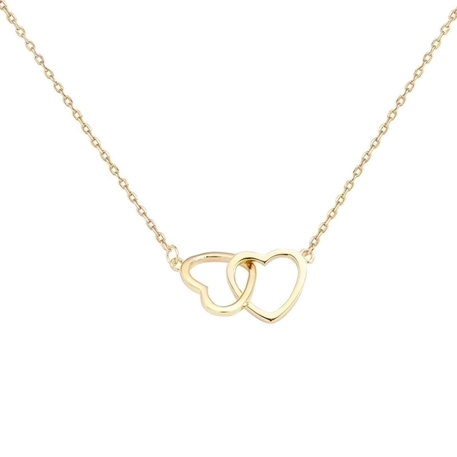 Jewelry Simple Style Heart 304 Stainless Steel 18K Gold Plated Plating Necklace - Love Mi