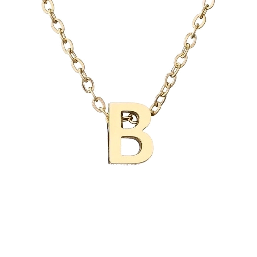 fashion letter stainless steel titanium steel plating necklace - Love Mi