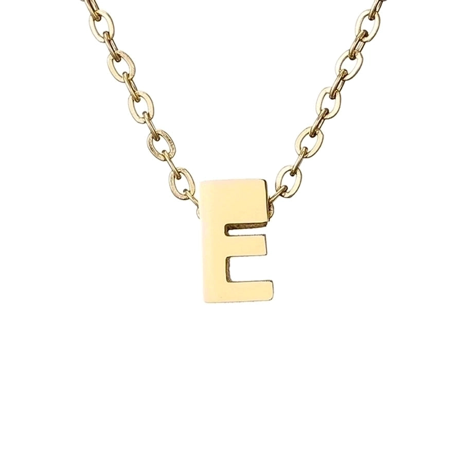 fashion letter stainless steel titanium steel plating necklace - Love Mi