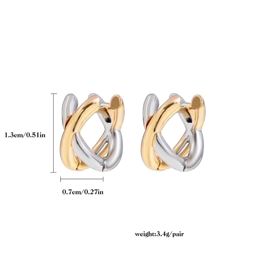 1 Pair Simple Style Classic Style Color Block Plating Copper Gold Plated Ear Studs - Love Mi