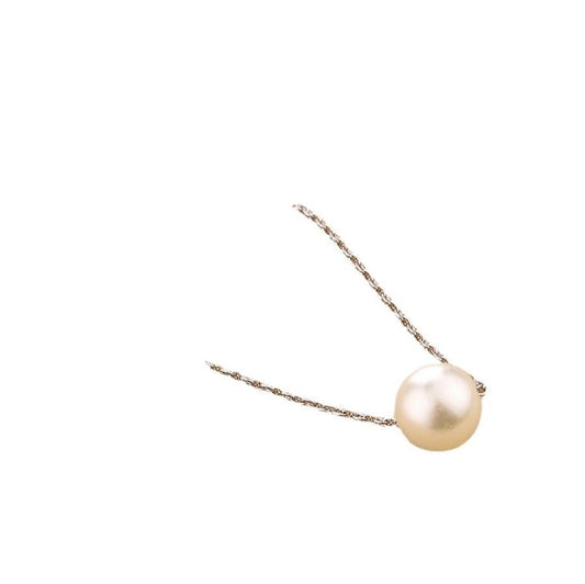 simple style geometric titanium steel plating artificial pearls necklace - Love Mi
