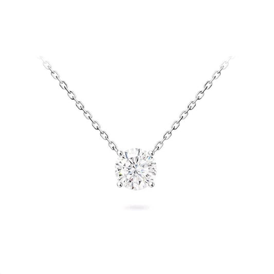 Sterling Silver Zircon cable chain Round Dots Pendant Necklace - Love Mi